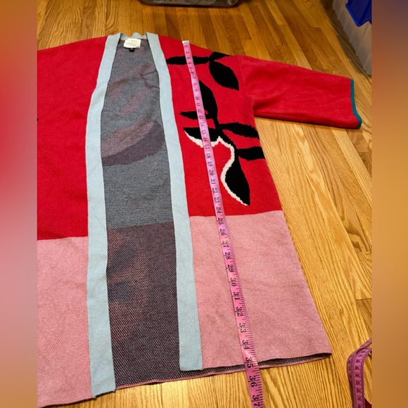 K Women's Anthropologie Rouget Botanical Kimono Cardigan Sweater - Picture 7 of 10